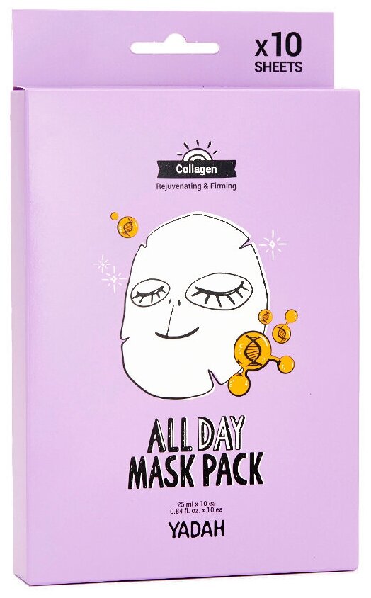 Yadah Маска на тканевой основе с коллагеном All Day Mask Packcollagen