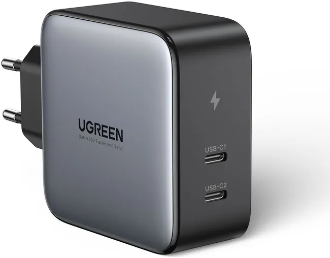 Сетевое зарядное устройство Ugreen CD254 2х USB C 100W GaN Tech Fast Charger (50327)