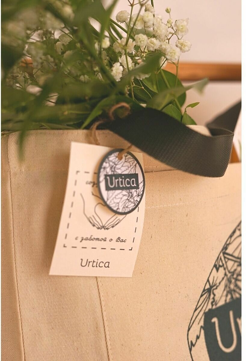 Полотенце вафельное Urtica 75х140 см. в подарочной сумке-шоппер, оливковое - фотография № 7