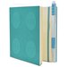 52444 Книга для записей (158х158мм., 176 листов, линейка, 150х152мм.), с голубой гелевой ручкой (толщина линии 0,70 мм.) LEGO - Locking Notebook