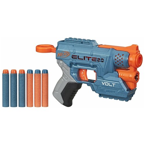 Бластер Nerf Elite 2.0 Volt SD-1 E9952, 24 см, голубой/оранжевый бластер nerf elite strongarm e5751 фиолетовый