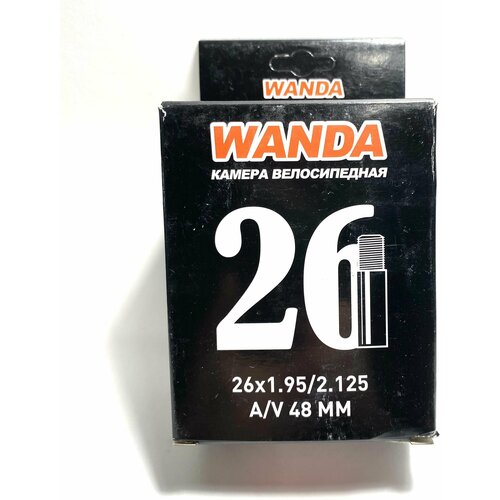 Камера 26х1,95/2,125Wanda AV-48мм. инд. упаковка(бутиловая резина) камера 241 3 8wanda av compass инд упаковка