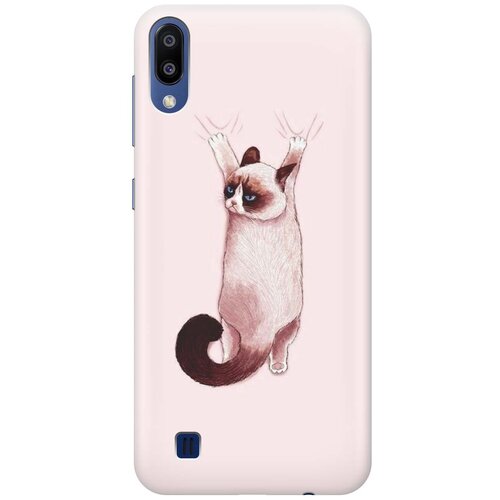 фото Gosso ультратонкий силиконовый чехол-накладка для samsung galaxy m10 с принтом "недовольный кот"