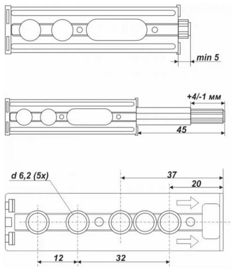 Толкатель PUSH OPEN с магнитом, никель, комплект из 4 шт - фотография № 5