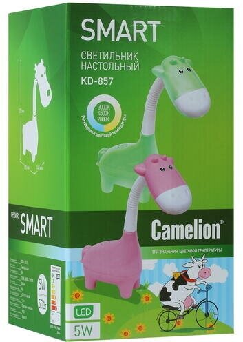 Настольный светильник Camelion KD-857 C14 розовый - фотография № 9