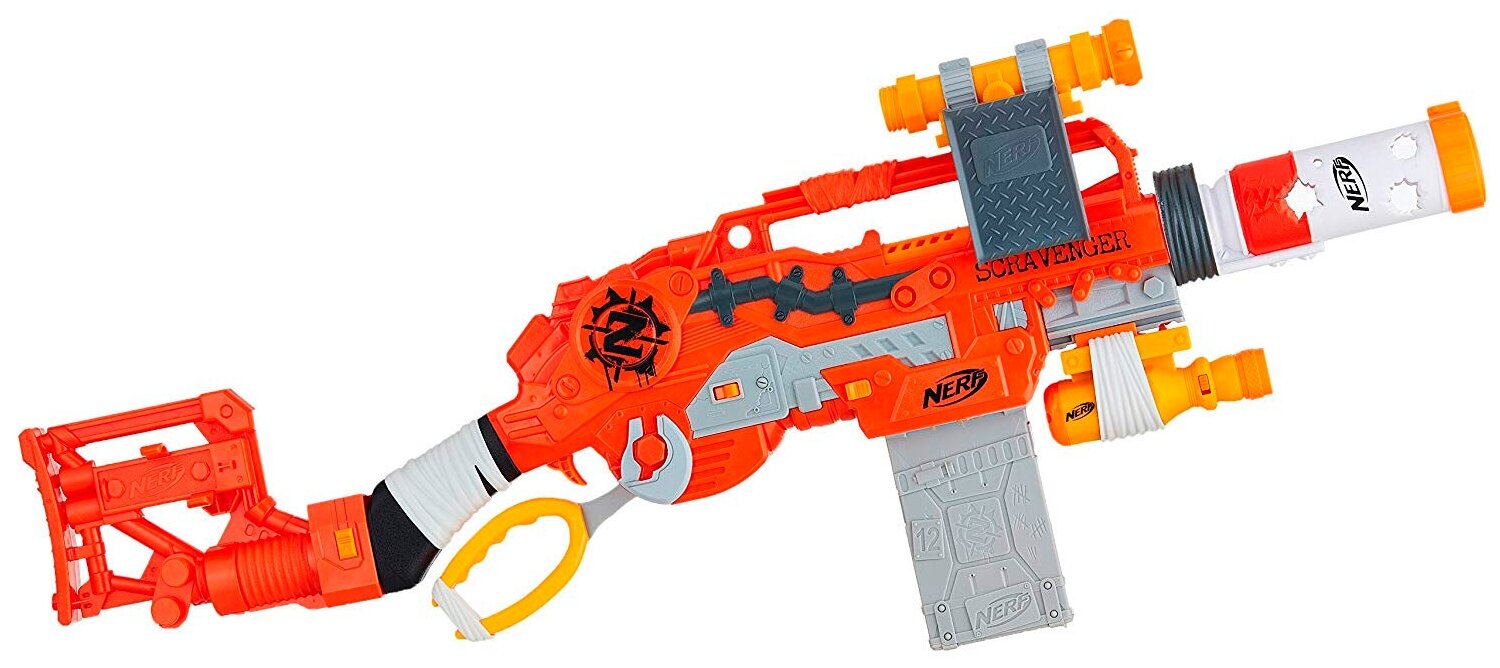 Бластер Nerf Зомби Страйк Выживший E1754, оранжевый