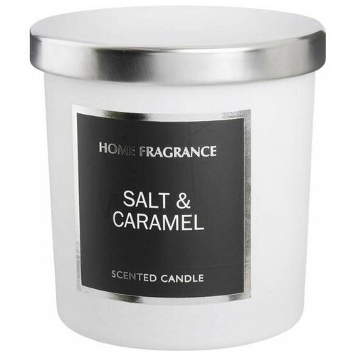 Ароматическая свеча с крышкой Home Fragrance для дома и интерьера, белая с зеркальной крышкой