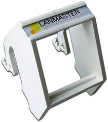 Рамка на DIN-рейку LANMASTER для установки вставок и электромодулей 45х45, белая (LAN-DRF-45x45-WH)