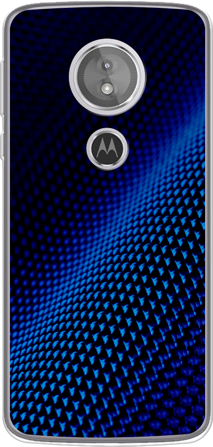 Силиконовый чехол на Motorola Moto E5 / Моторола Мото Е5 "Синий карбон"
