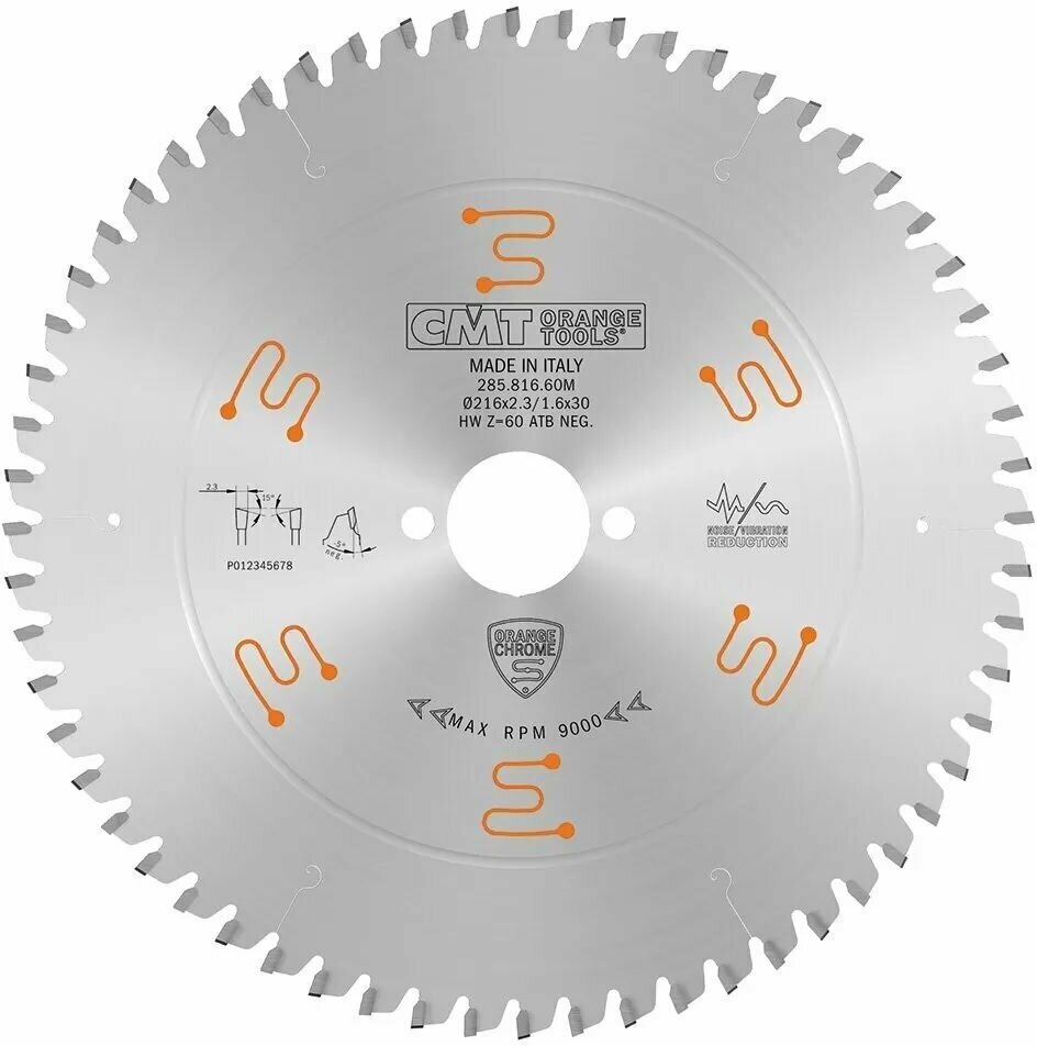 Диск пильный 216x30x2,3/1,6 -5 гр. ATB Z-60 СМТ 285.816.60M