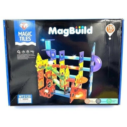 конструктор meccano build Магнитный конструктор Mag Build Детская площадка 110 деталей