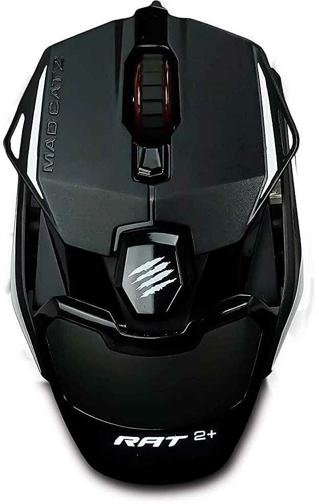 Игровая мышь Mad Catz R.A.T. 2+ чёрная (PMW3325, USB, 3 кнопки, 5000 dpi, красная подсветка)