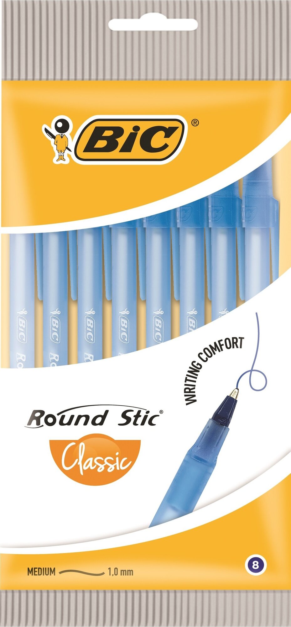 Набор шариковых ручек BIC Round Stic 8 шт