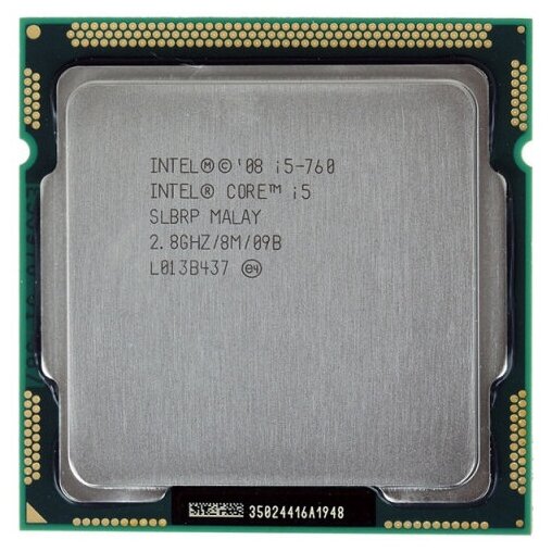 Процессор Intel Core i5 760 ( 2,8 ГГц, LGA 1156, 8 Мб, 4 ядра )