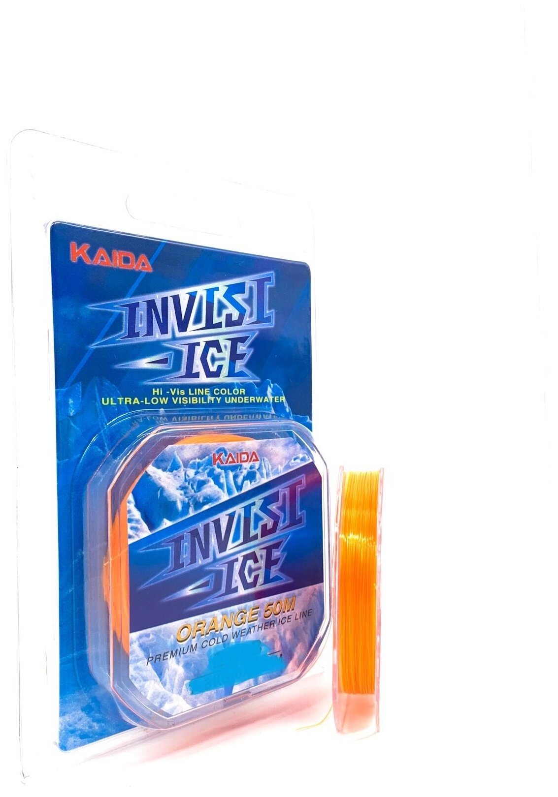 Леска зимняя KAIDA INVISI-ICE 50м 0.28мм 7.3кг 16lb