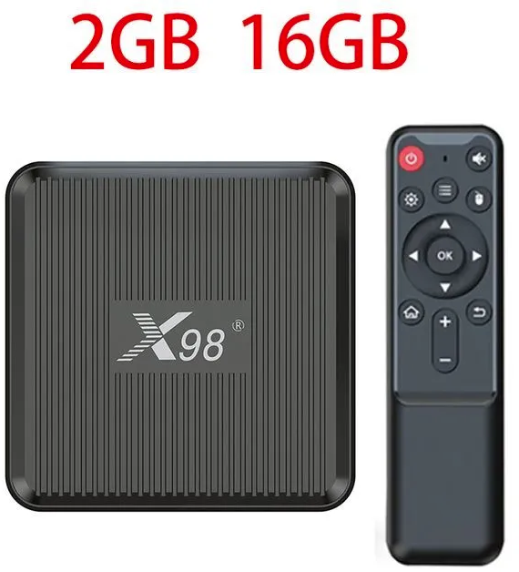 Смарт ТВ приставка X98Q, Андроид медиаплеер 2/16 Гб, Wi-Fi, 4K, Amlogic S905W2