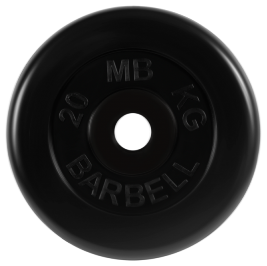 Диск MB Barbell Стандарт MB-PltB/C51 20 кг черный