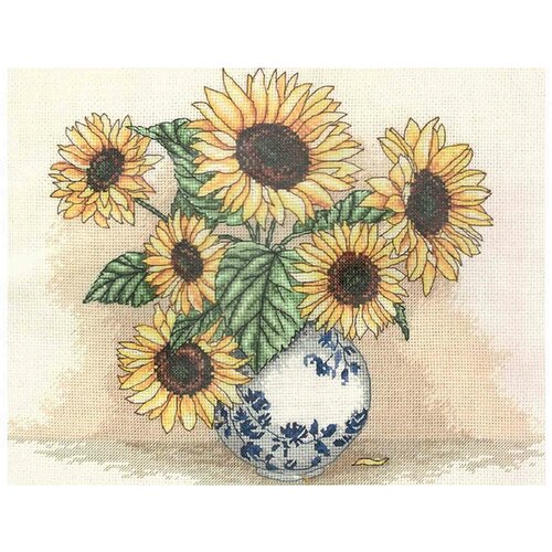 Набор для вышивания крестом Anchor Sunflower Vase, 21 х 29 см PCE887