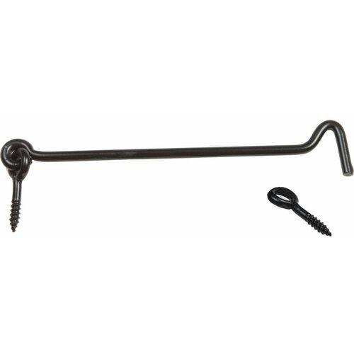 Крючок дверной ветровой откидной AMIG, покр. черный, 7-6х150