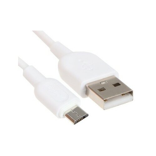 smartbuy дата кабель smartbuy usb micro usb белый длина 1 2 м до 1 а ik 12r white Кабель Smartbuy S01, microUSB - USB, 2.4 А, 1 м, зарядка + передача данных, белый