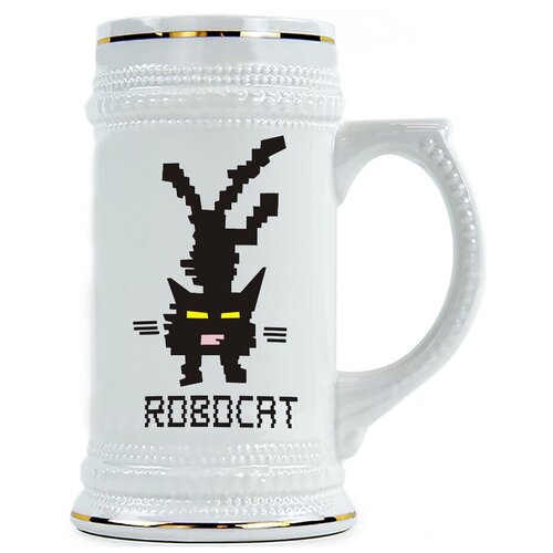 фото Пивная кружка robocat , робокот drabs