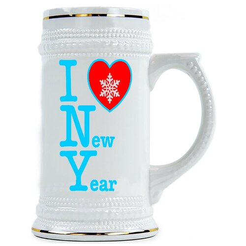 фото Пивная кружка i love new year drabs