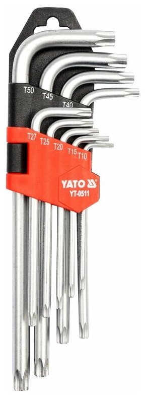 Набор имбусовых ключей YATO YT-0511 9 предм.