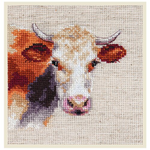 фото Набор для вышивания крестиком алиса корова, 10*9 см (0-213)