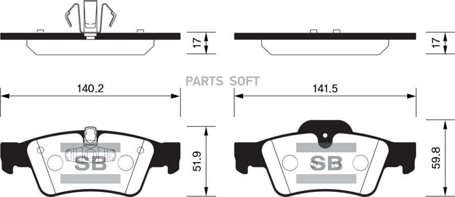 SANGSIN BRAKE SP2190 Колодки торм. дисковые Hi-Q BENZ ML350 06-11 R (D1122)