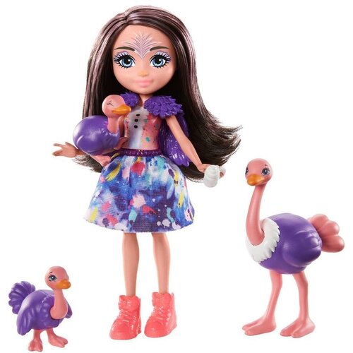 Enchantimals Mattel GJX43/GTM32 Офелия Страусси с семьей enchantimals family series game set dinah duck gjx43 gjx45