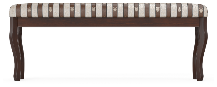 Банкетка Вента-2, цвет орех, обивка ткань полоса коричневая, ШхГхВ 120х36х49 см., продаётся в разобранном виде - фотография № 4