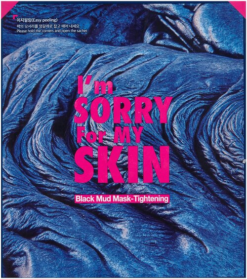 Ultru Тканевая маска Im Sorry For My Skin Black Mud Mask, 18 г, 18 мл