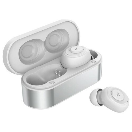 Наушники Accesstyle Chrome TWS беспроводные вакуумные BT51 35250 мАч IP4 серебристые 161600₽