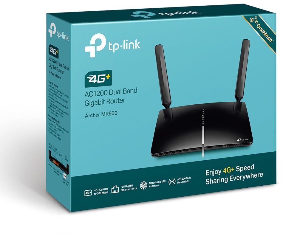 Wi-Fi роутер TP-Link Archer MR600 AC1200 802.11ac Wi-Fi 5 /4G ready черный