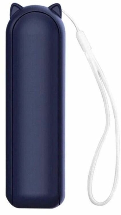 Портативный ручной вентилятор складной мини-USB 2000 мАч цвет синий - фотография № 2