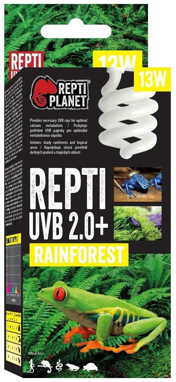 Террариумная ультрафиолетовая лампа Repti Planet Repti Rainforest UVB 2.0, 13 Вт