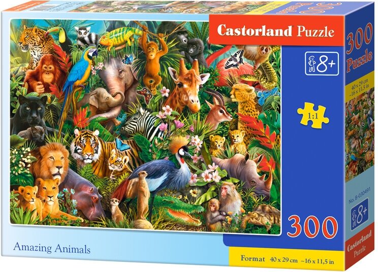 Пазл для детей Castorland 300 деталей: Удивительные животные