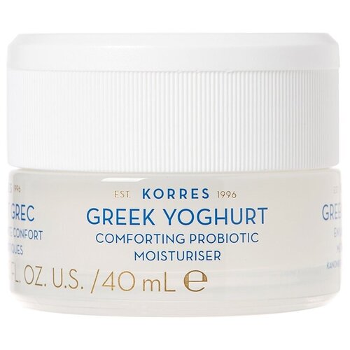 Korres йогурт Крем дневной успокаивающий и увлажняющий с пробиотиками и йогуртом для нормальной и комбинированной кожи 40 мл