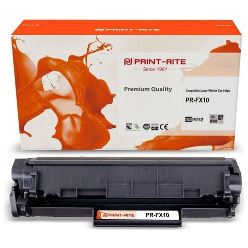 Картридж лазерный Print-Rite TFH724BPU1J2 PR-FX10 FX-10 black ((2000стр.) для Canon L100/L120/4140/MF4380dn/D420/D480) (PR-FX10) картридж для лазерного принтера print rite tfh724bpu1j2 pr fx10