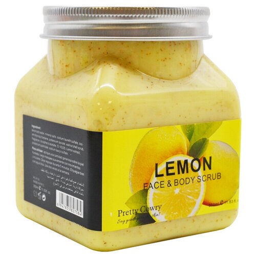 Pretty Cowry Отшелушивающий скраб для лица и тела с лимоном LEMON Face  & Body Scrub 350 ml