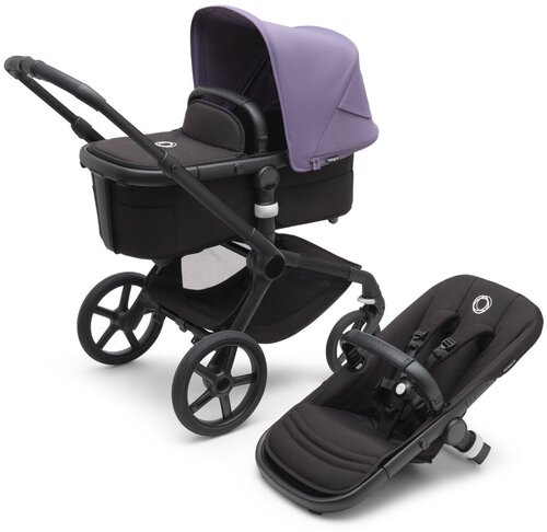 Детская коляска 2 в 1 Bugaboo Fox5 Black/Midnight Black/Astro Purple