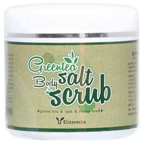 Скраб для тела с морской солью и экстрактом зелёного чая Greentea salt Body scrub 600 мл. Elizavecca