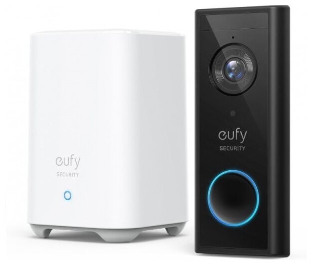 Anker Eufy Black Video Doorbell 2K - Home base 2, (E82101W4)