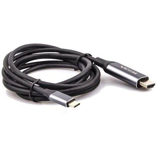 Кабель-адаптер USB 3.1 Type-Cm --> HDMI A(m) 4K@60Hz, 1.8m , Aluminium Shell, VCOM VCOM USB 3.2 Type-C (m) - HDMI (m) 1.8м (CU423MC-1.8M)