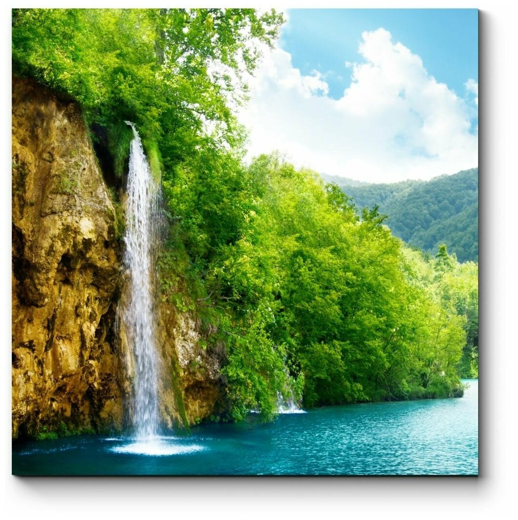 Модульная картина Водопад в лесах Хорватии 20x20