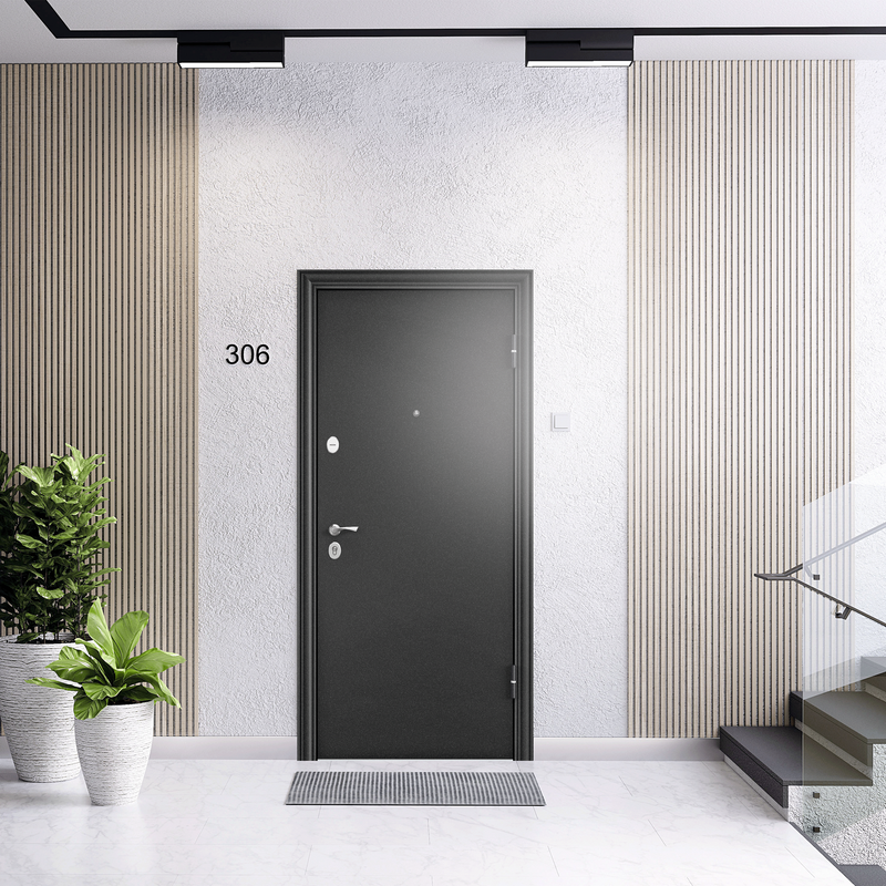 Дверь входная для квартиры Torex Delta PRO 860х2050, правый, тепло-шумоизоляция, антикоррозийная защита, замки 4-го и 2-го класса защиты, серый/белый - фотография № 4