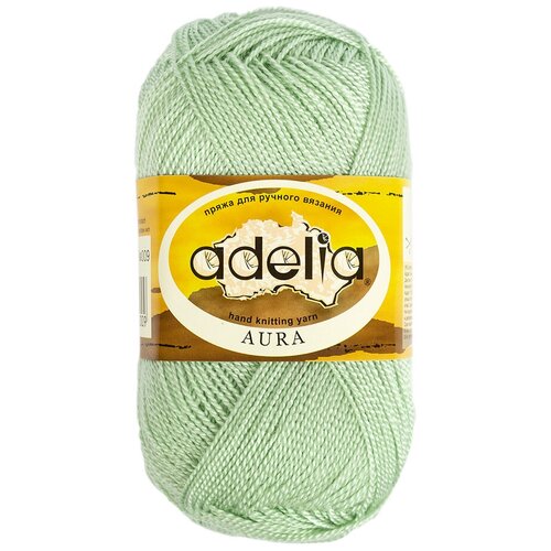 Пряжа ADELIA AURA 100 % акрил 10 шт. х 50 г 250 м ± 5 м №009 св. зеленый