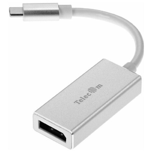 Кабель адаптер USB3.1 Type-Cm --> DP(f) 4K,60Hz, All Shell, Telecom переходник type c displayport m f telecom 4k 60hz адаптер 0 1 метра серый металлик tuc035