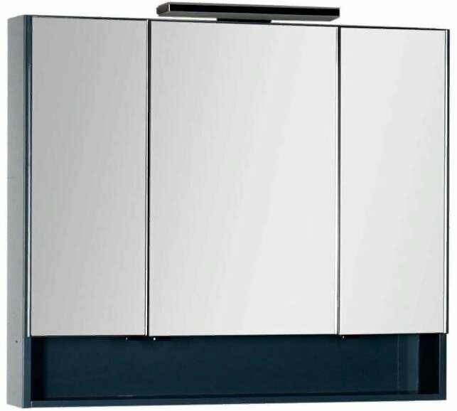 Зеркальный шкаф Aquanet Виго 100 сине-серый