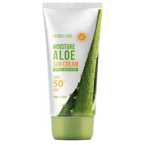 Солнцезащитный увлажняющий крем с экстрактом алоэ Lebelage Moisture Aloe Sun Cream Spf50+ Pa+++ 70 мл солнцезащитный увлажняющий крем с экстрактом алоэ spf50 pa lebelage moisture aloe sun cream 70 мл